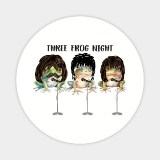 Funny Music Three Frog Night Magnet